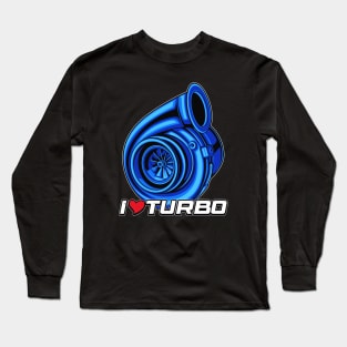 I Love Turbo (Electric Blue) Long Sleeve T-Shirt